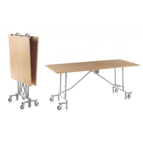 Table de bureau Design Séminaire sur roues, pieds pliables