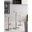 Tabouret de bar réglable et rotatif Design Ed White Moree