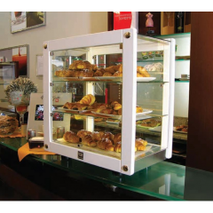 Vitrine de comptoir neutre ou chauffante pour viennoiseries