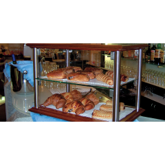 Vitrine de comptoir chauffante pour viennoiseries