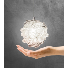 Suspension en verre Design Nebula christaux