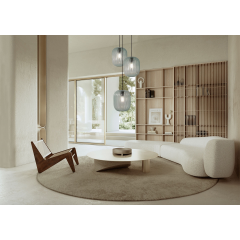 Suspension cascade en verre Design Hammam 3, 5 ou 7 pendants