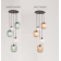 Suspension cascade en verre Design Hammam 3, 5 ou 7 pendants