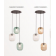 Suspension cascade en verre Design Hammam 3, 5 ou 7 pendants