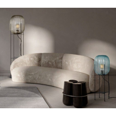 Lampe sur pieds en verre "bout de canapé" Design Hammam