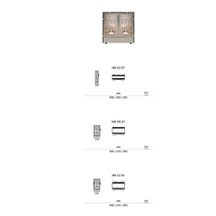 Module neutre vitré pour composition de Cave à vin