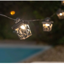 Guirlande 10 ampoules abat-jour métallique pour extérieur Design Chelsea