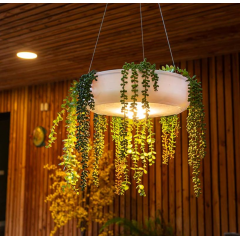 Suspension Jardinière lumineuse rechargeable Design Elba