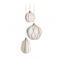 Suspension en verre Design Casamance 1, 3, 5 ou 9 pendants