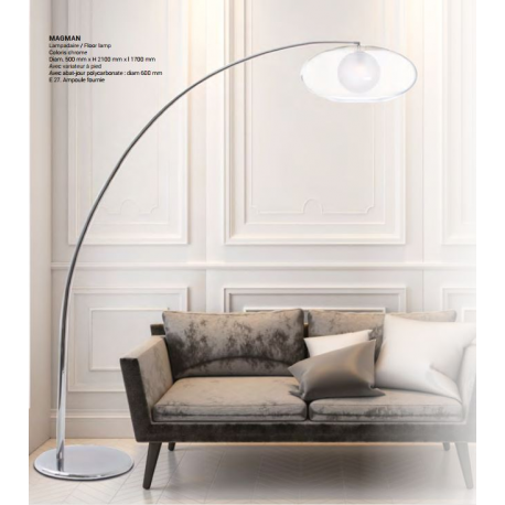 Lampadaire moderne en verre Design Magman