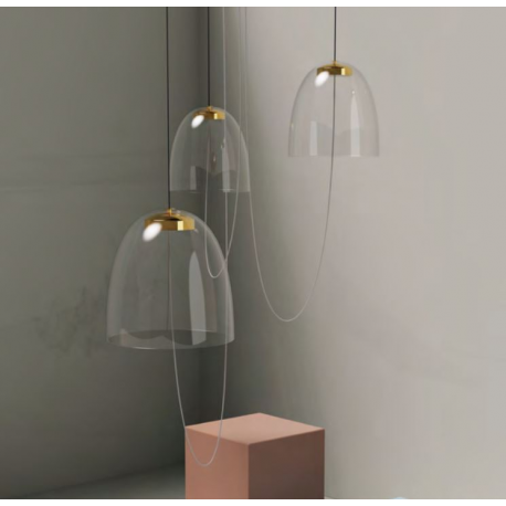 Suspension moderne en verre Design Diapason