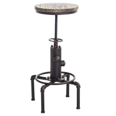 Tabouret de bar industriel réglable Design Lumos