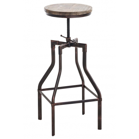 Tabouret de bar industriel réglable Design Swansea