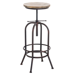 Tabouret de bar industriel réglable Design Tudor