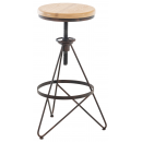 Tabouret de bar industriel réglable Design Karla