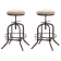 Lot de 2 Tabourets de bar industriel réglable Design Avadi