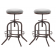 Lot de 2 Tabourets de bar industriel réglable Design Avadi