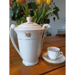 CAFETIÈRE en PORCELAINE de LIMOGES – 1920 / 1930 ART DÉCO