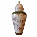 Vase couvert ou potiche en porcelaine polychrome xix siècle