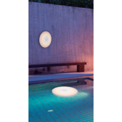 Lampe flottante pour piscine avec haut parleur Bluetooth intégré Design Play Disk