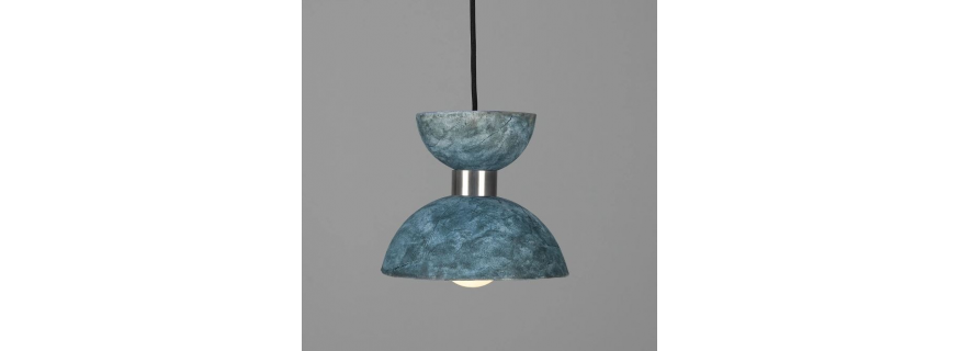 Suspension en céramique organique Bleu Terre Design Nakaii