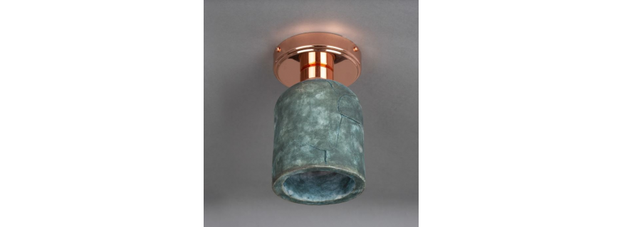 Plafonnier en céramique Bleu Terre Osier