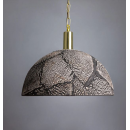 Suspension Dôme en céramique Design Kauri Noir argile