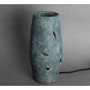Lampe de table rustique en céramique Bleu Terre Design Carya