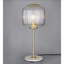 Lampe de table en verre strié et laiton Design Astoria