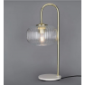 Lampe de table en verre strié et laiton Design Aurora