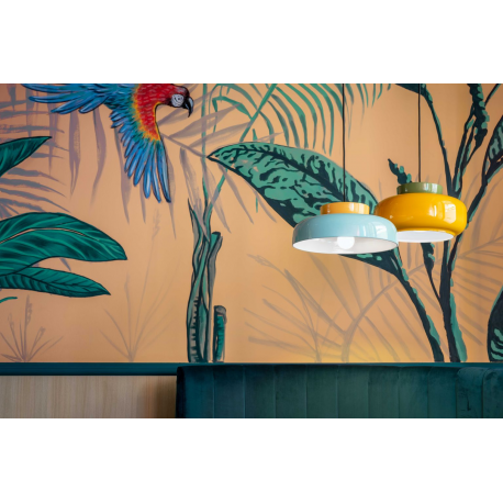 Suspension moderne bicolore en céramique peinte à la main Design Maracana court