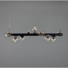 Suspension moderne linéaire pour ilôt Design Moriarty 9 Lumières