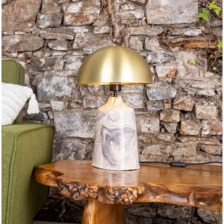Lampe de table en céramique Design Cassia Marbled