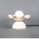 Lampe de table en céramique Design Rivale Blanc Mat Rayé