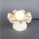 Lampe de table en céramique Design Rivale Blanc Mat Rayé
