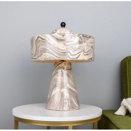 Lampe de table en céramique Marbrée Design Seville 