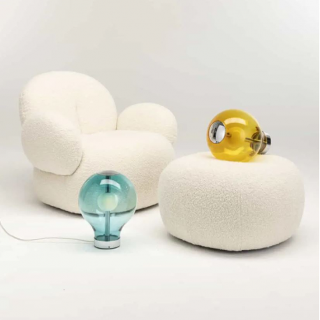 Lampe de table en verre soufflé artisanalement Design Scoop