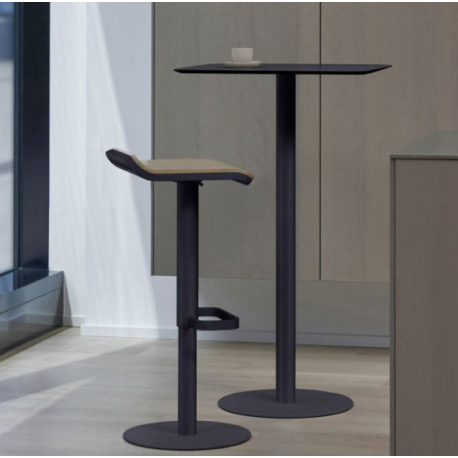 Tabouret de bar réglable et rotatif Design Ed Anthracite Moree