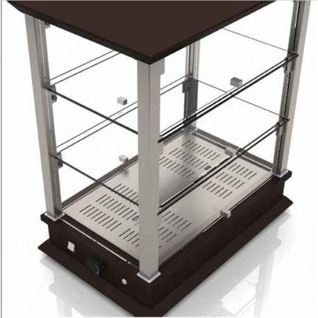 Vitrine professionnelle de comptoir chauffante
