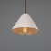 Tilia suspension conique en céramique organique 28cm, blanc mat rayé