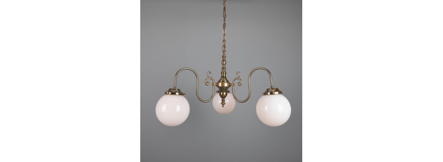 Lustre Chandelier traditionnel 3 globes Design Eldron
