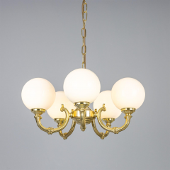 Lustre Chandelier 5 globes Design Ben