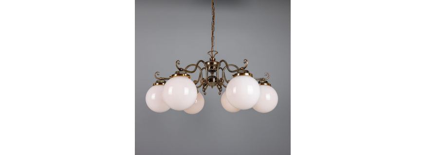 Lustre Chandelier traditionnel 6 globes Design Kilturk