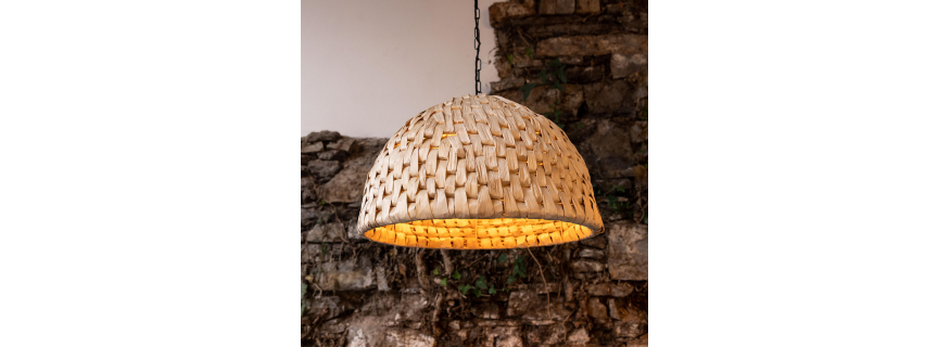 Suspension en rotin naturel Design Betty