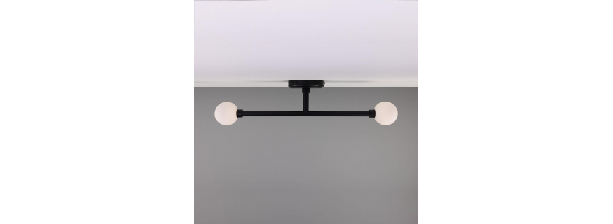 Plafonnier 2 globes d'extérieur ou salle de bain Design Monto IP44