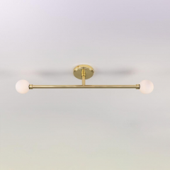 Plafonnier 2 globes d'extérieur ou salle de bain Design Silverton IP44