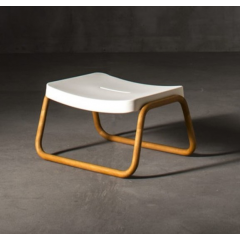 Pouf d'extérieur acier et polyéthylène Design Timeout