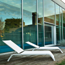 Bain de soleil transat en aluminium Design Lazy Lettino