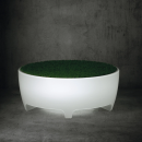 Table d'extérieur lumineuse en polyéthylène avec gazon synthétique Design Oasis