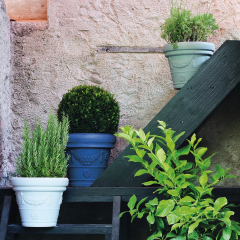 Pot à décors traditionnels italiens en polyéthylène Design Festonato
